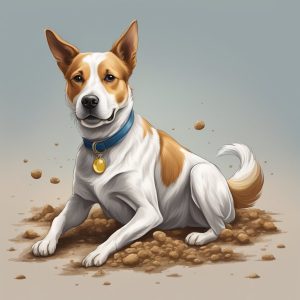 an image of a dog with diarrhea accident