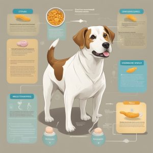 illustration of a dog with options for hookworm treatment